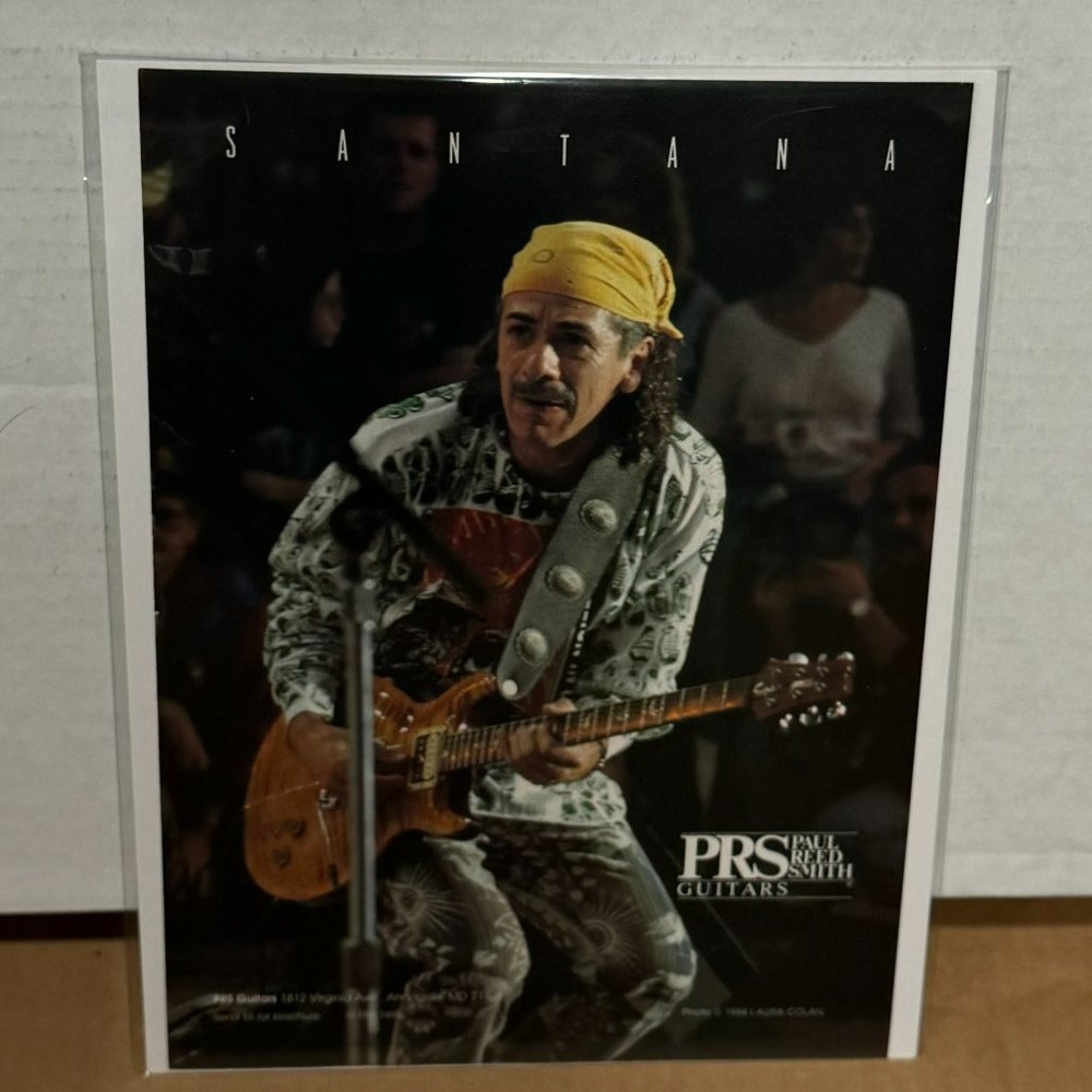 Carlos Santana - PRS Guitars - 1995 Print Advertisement